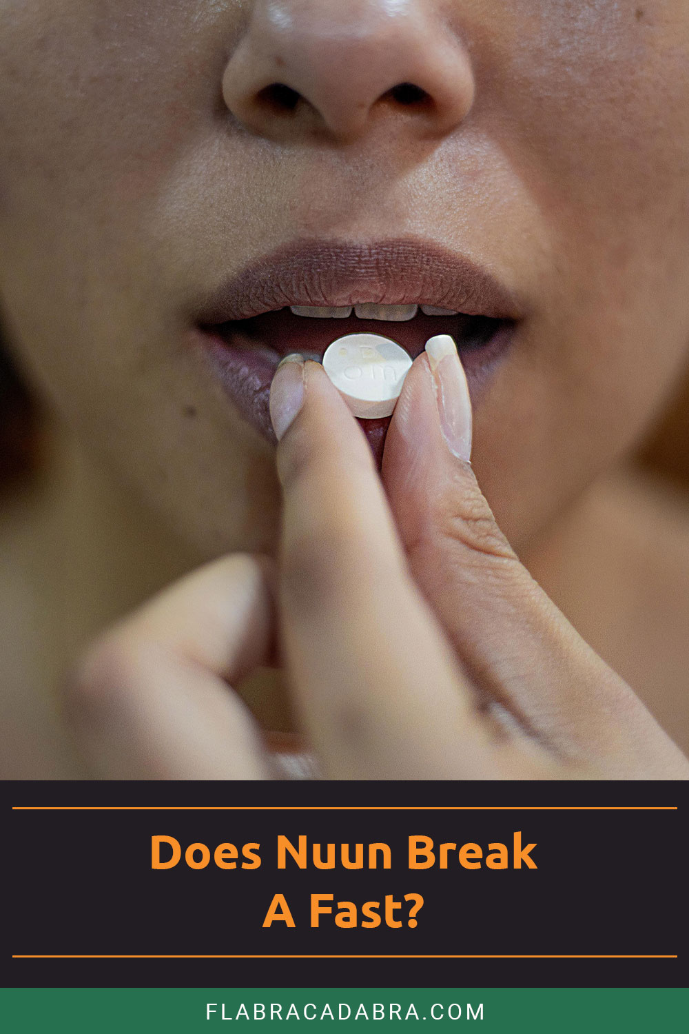 Woman putting white pill in her mouth - Does Nuun Break A Fast?