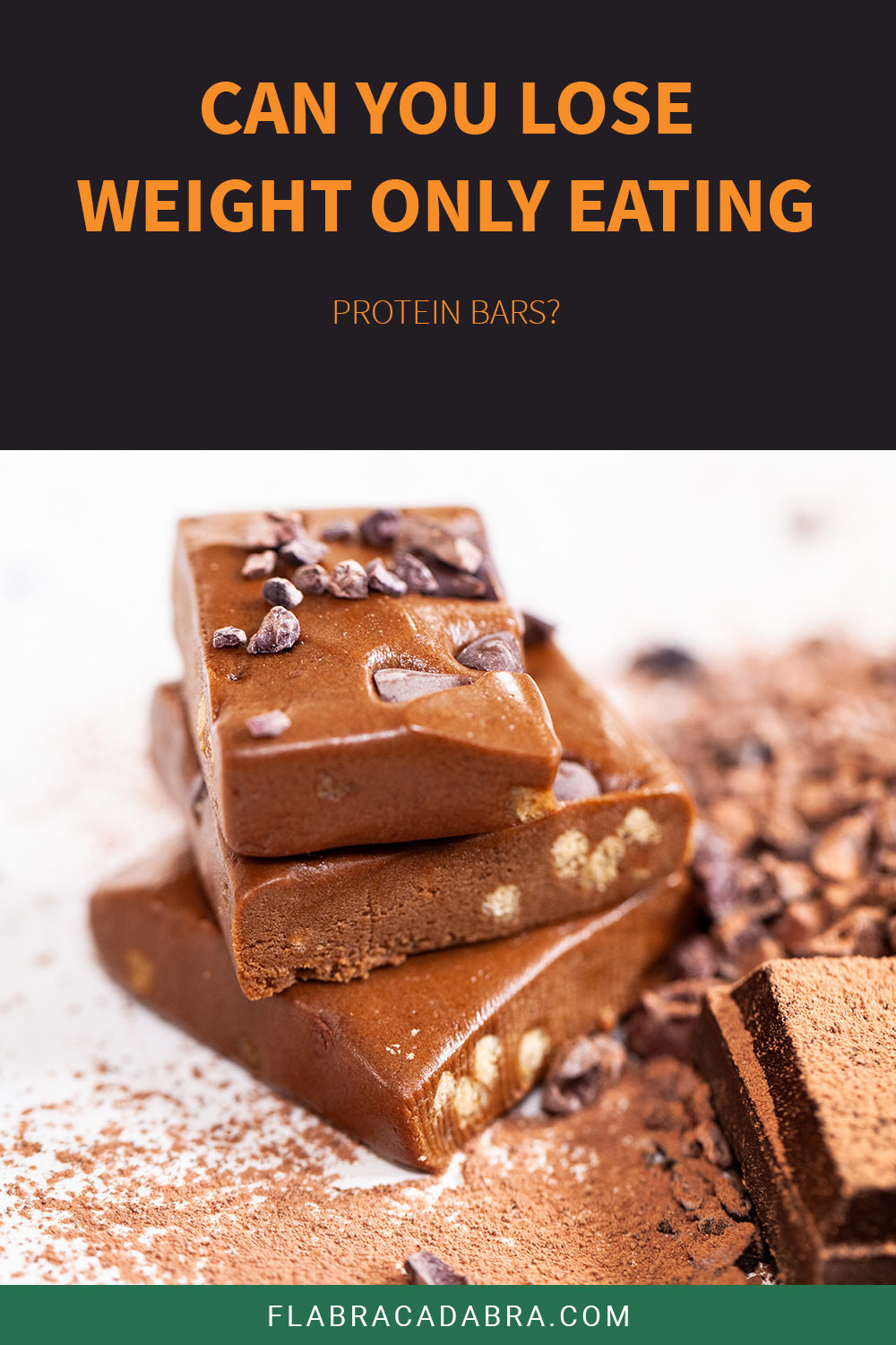 Protein bars on a white surface - Can You Lose Weight Only Eating Protein Bars?
