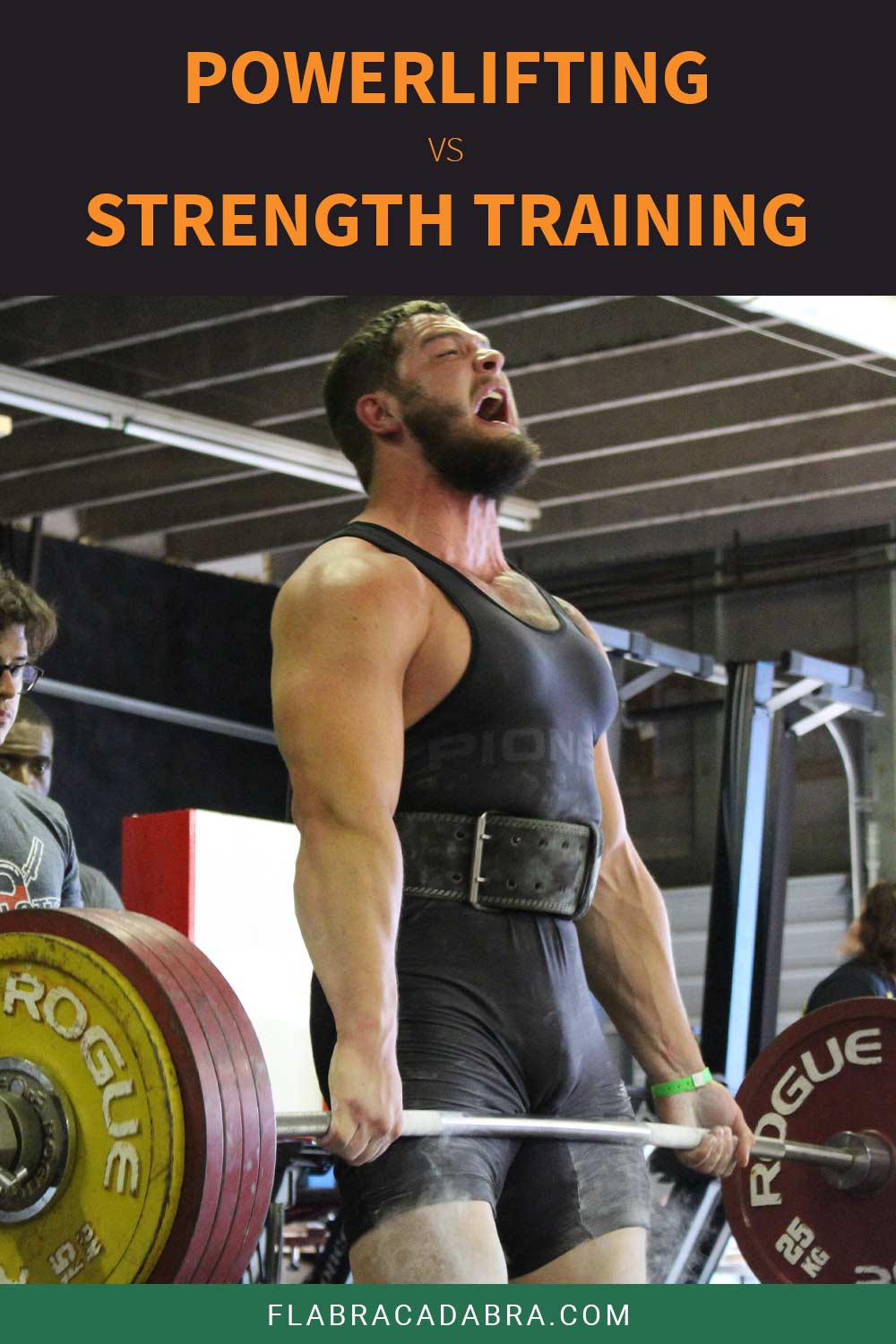 Man lifting weight - Powerlifting vs. Strength Training.