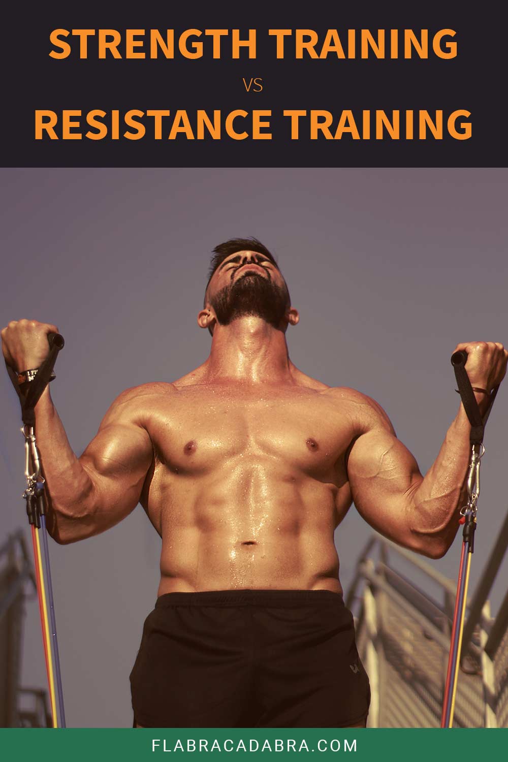 Man in black pants doing strength training - Strength Training vs. Resistance Training.